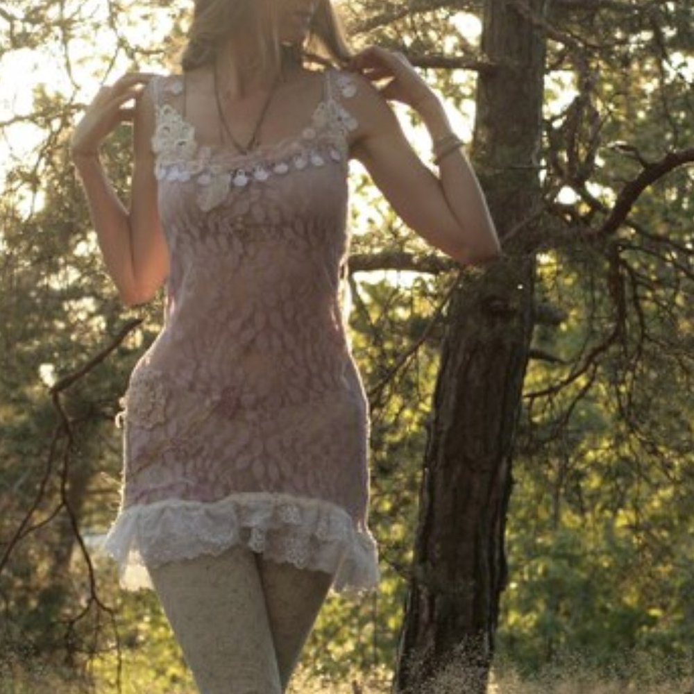 Handmade Fairycore Amethyst violet faerie lace dress